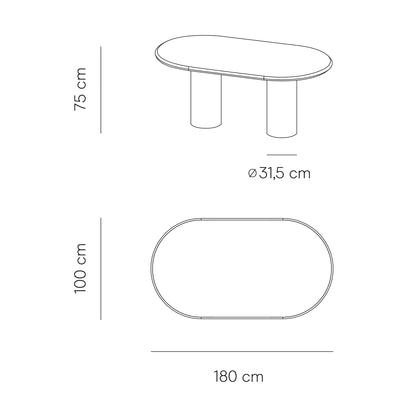 Table à manger ovale