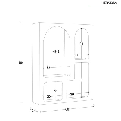Bibliothèque minimaliste (80 X 60) cm